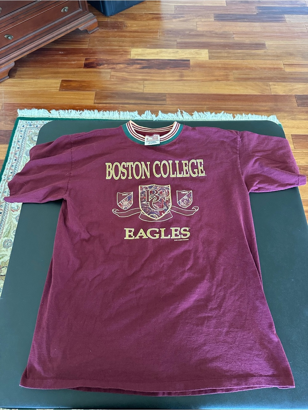 Boston College Eagles Crable Sportswear Men's Maroon Crew Neck T-Shirt Men’s XL